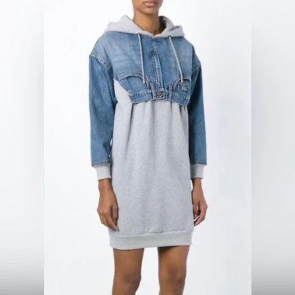 Moschino hoodie jean dress - vintage - Picture 2 of 7